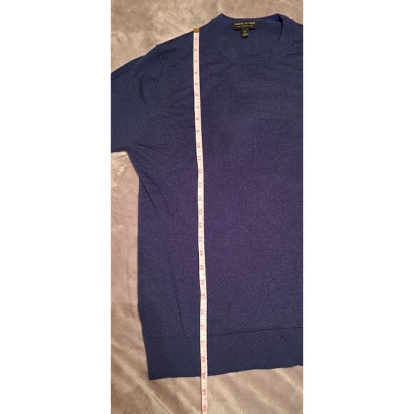 Banana Republic Men's Merino Wool Warm Sweater Blue Crew Neck Cozy Knit Medium - Picture 7 of 10